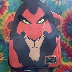 Loungefly Disney Lion King Backpack Red and Black